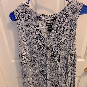 Navy print Torrid 2 Top